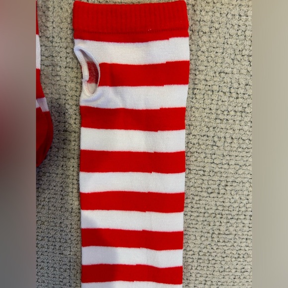 Santa’s Elf Above The Knee Socks And Fingerless Gloves Set- NWOT🎄 - Picture 2 of 2